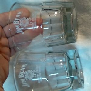 Set of 2 Jim Beam Whiskey on the Rocks Glasses